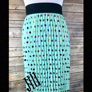 Lularoe Foil Heart Jill Skirt